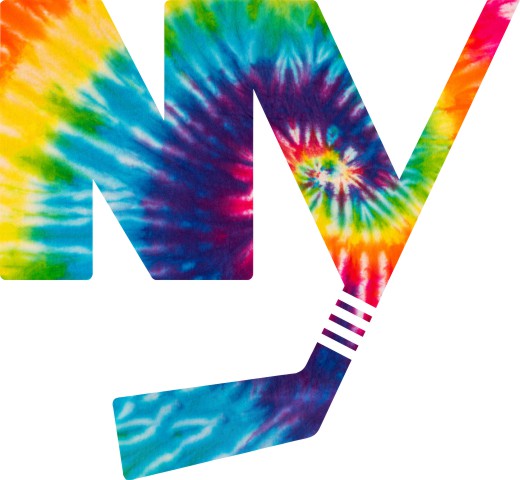 New York Islanders rainbow spiral tie-dye logo vinyl decal